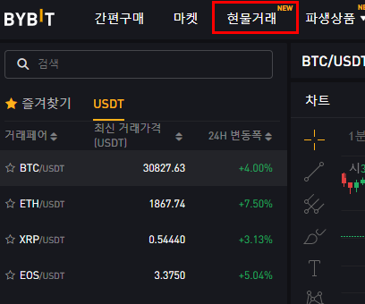 바이비트 현물거래 usdt