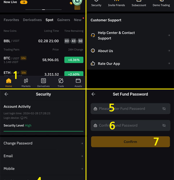 바이비트 Fund Password